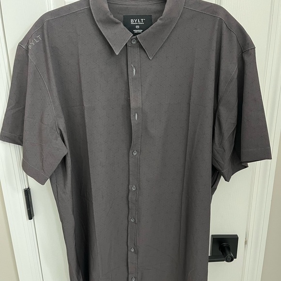 BYLT Basics Other - BYLT Basics Dark Brown Casual Button Down Shirt